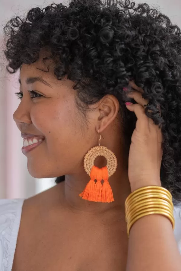 The Dark Crabb Earring in Orange