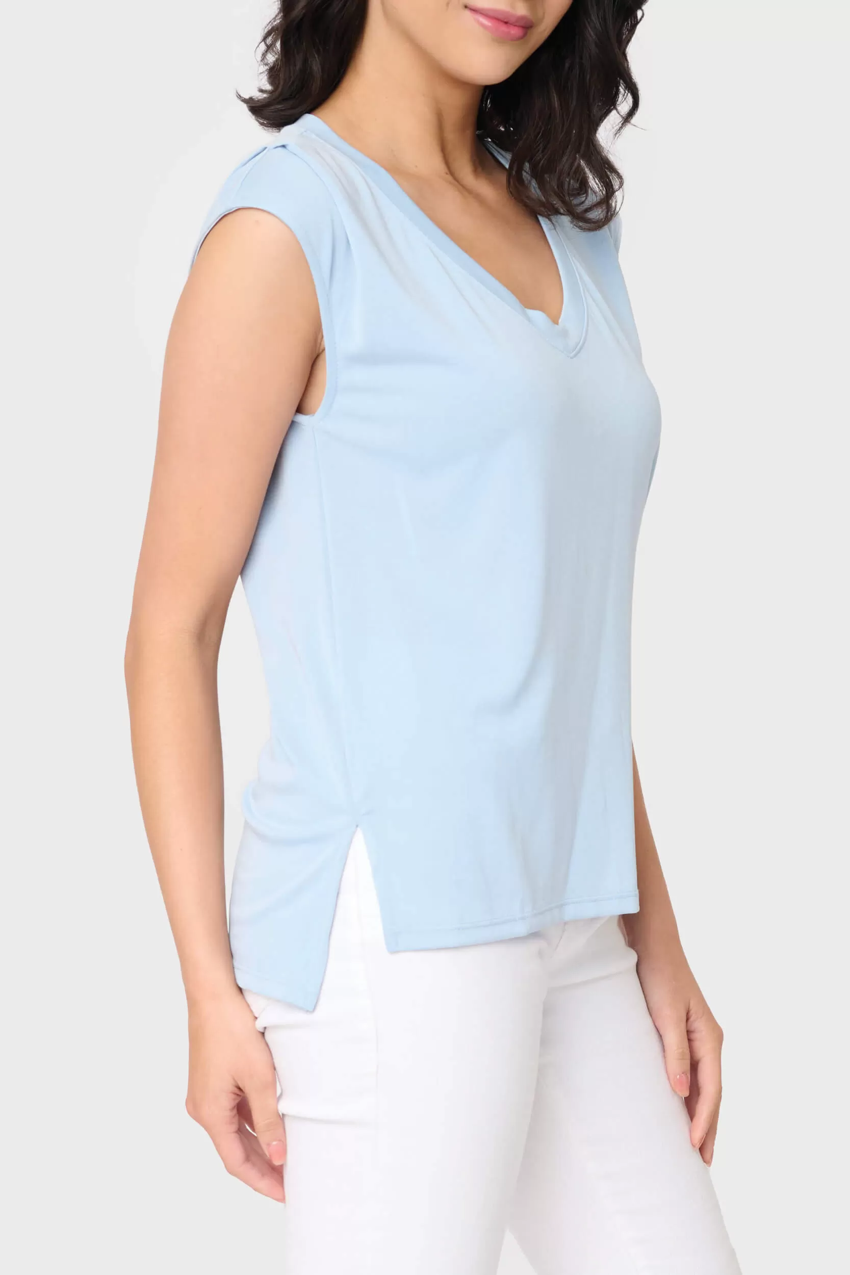 The Favorite Luxe Essentials V-Neck Tee