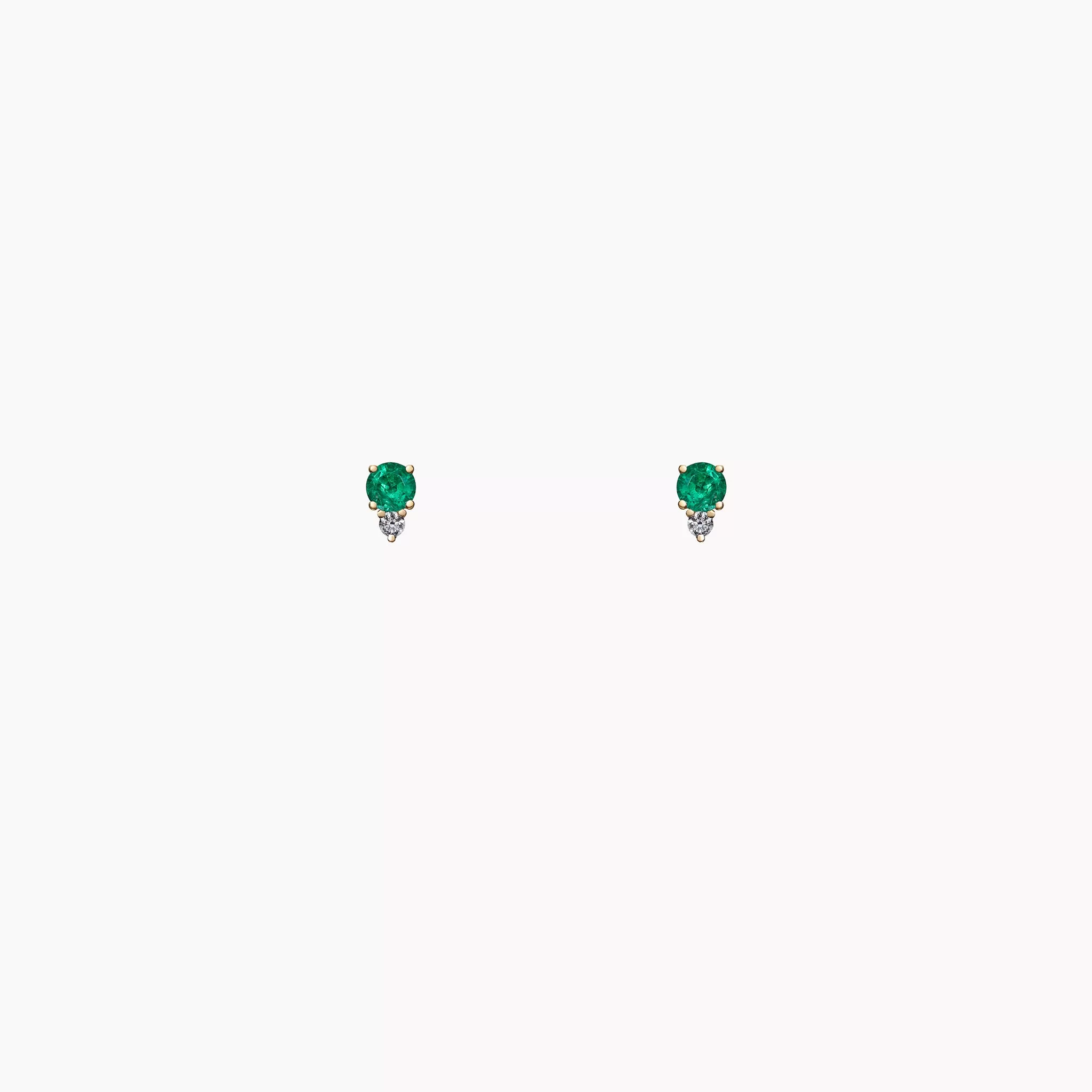 The Olivia Emerald & Diamond Studs