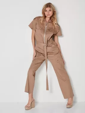 Tulle jumpsuit with belt - Seasand