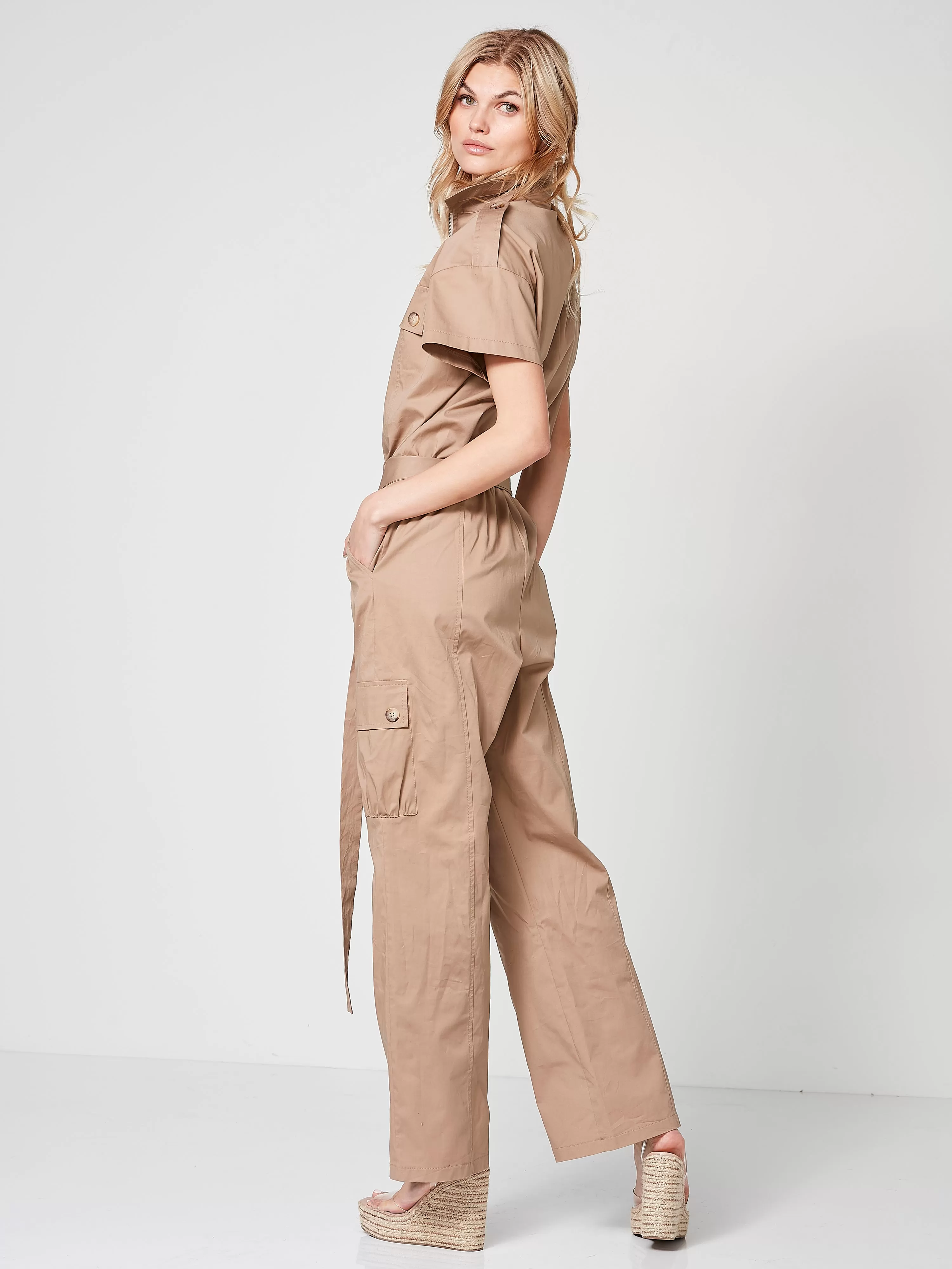 Tulle jumpsuit with belt - Seasand