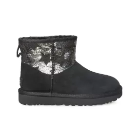 UGG Classic Mini Sequin Stars Black Boots - Women's