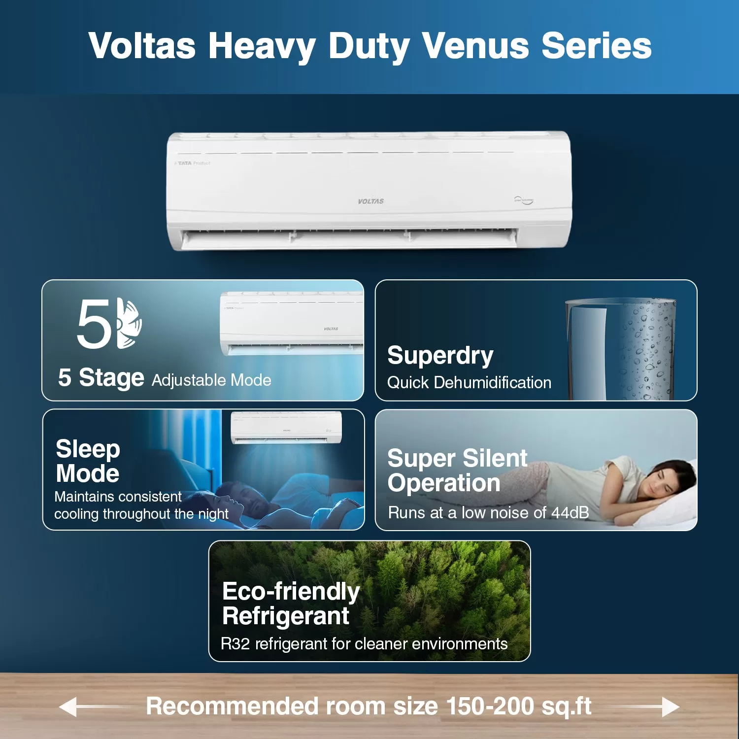 Voltas Heavy Duty Inverter Split AC, 2 Ton, 3 star - 243V Venus Plus