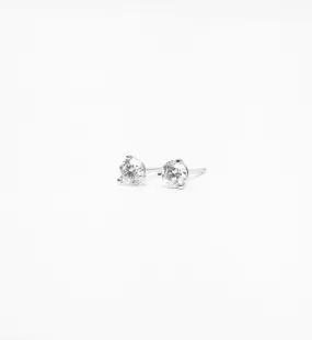 White Gold 0.50 ctw Three-Prong Diamond Studs